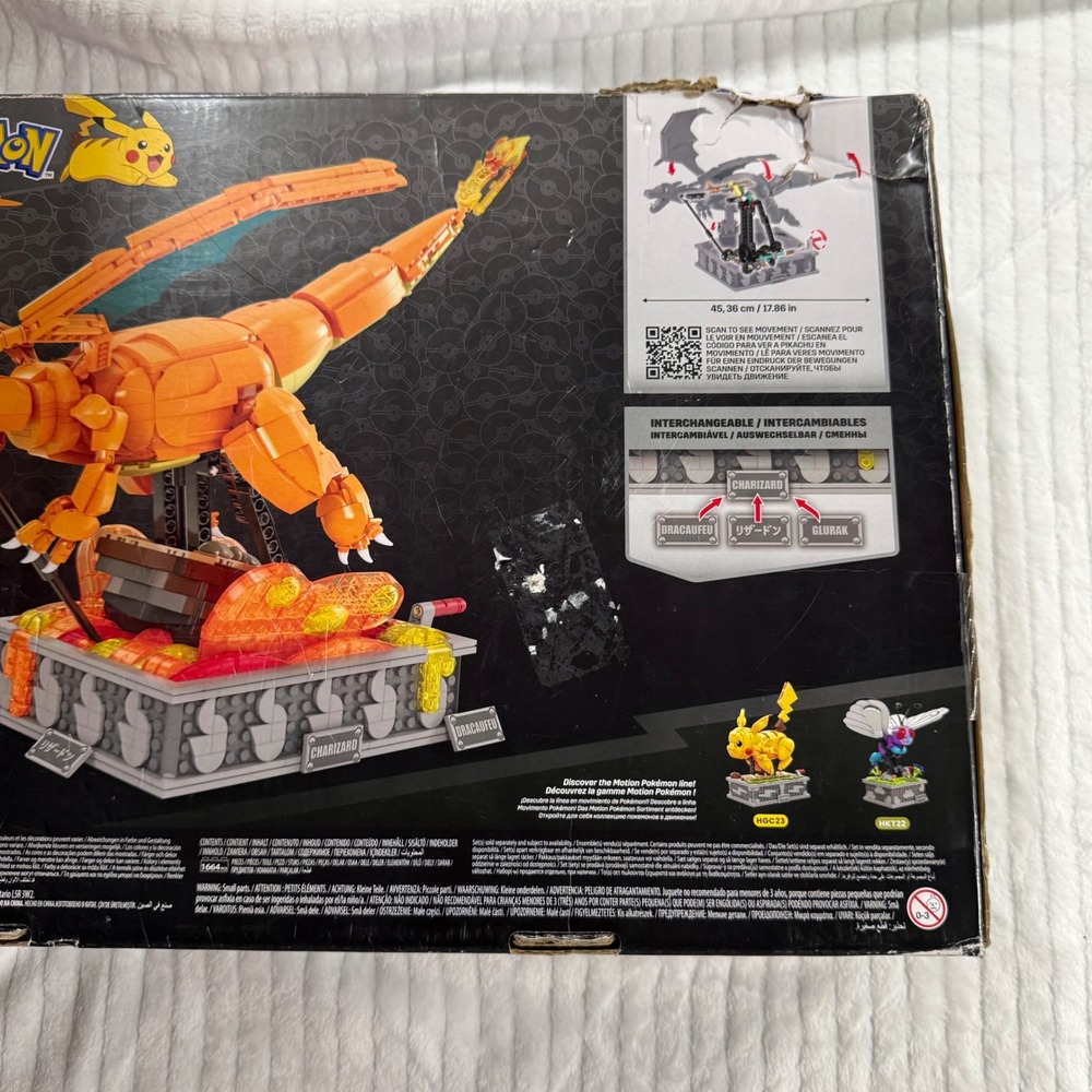 Mega Pokemon Motion Charizard Building Set 1664 Pcs HMW05 Mechanized Model - Picture 5 of 8